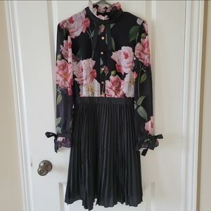 Ted Baker frill bow sleeve dress